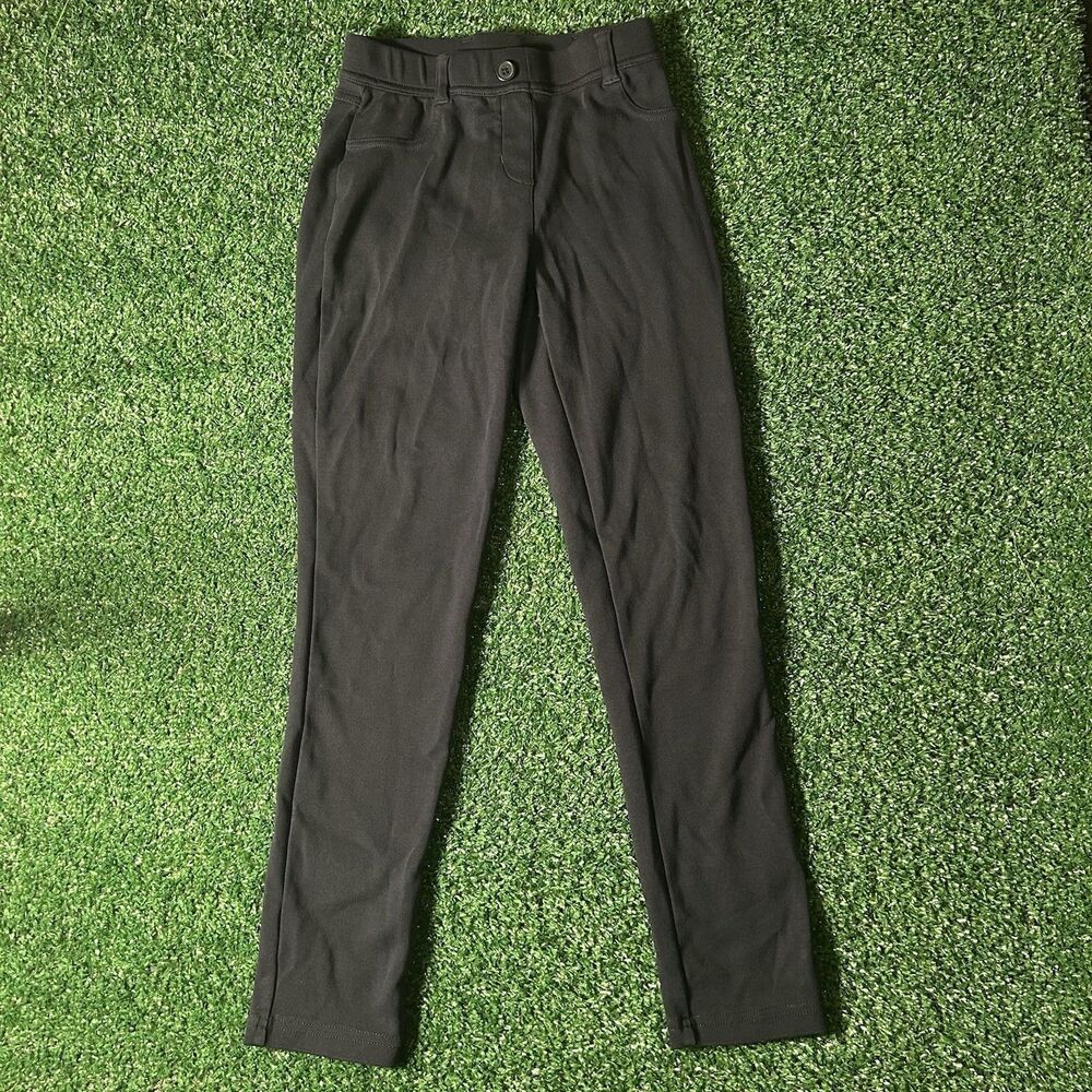 IZOD Approved Schoolwear Girls Size 10 Regular Stretch Uniform Pants Black